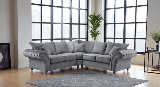The Winslet Grey Fullback Corner Sofa