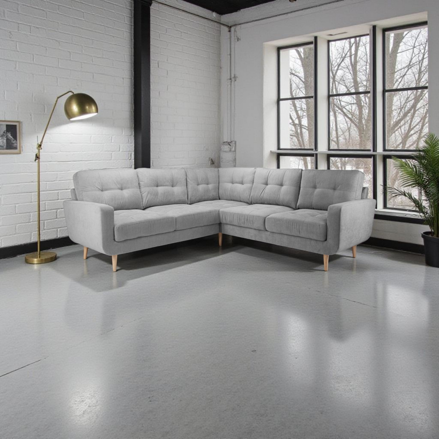 Aura Grey Corner Sofa