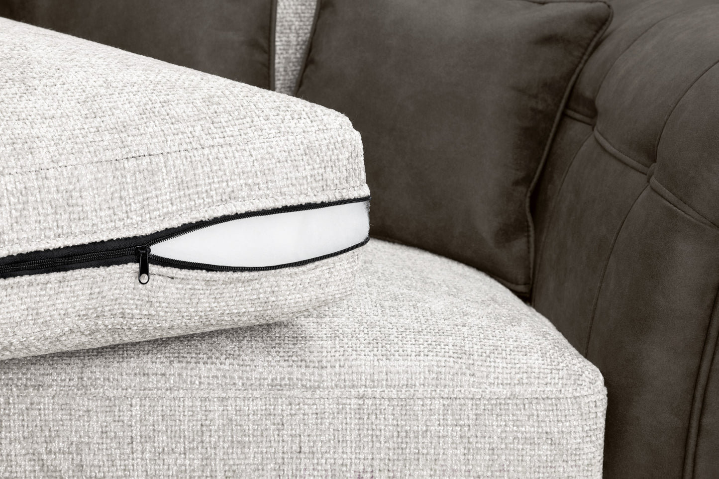 Bella Fullback Grey Corner Sofa