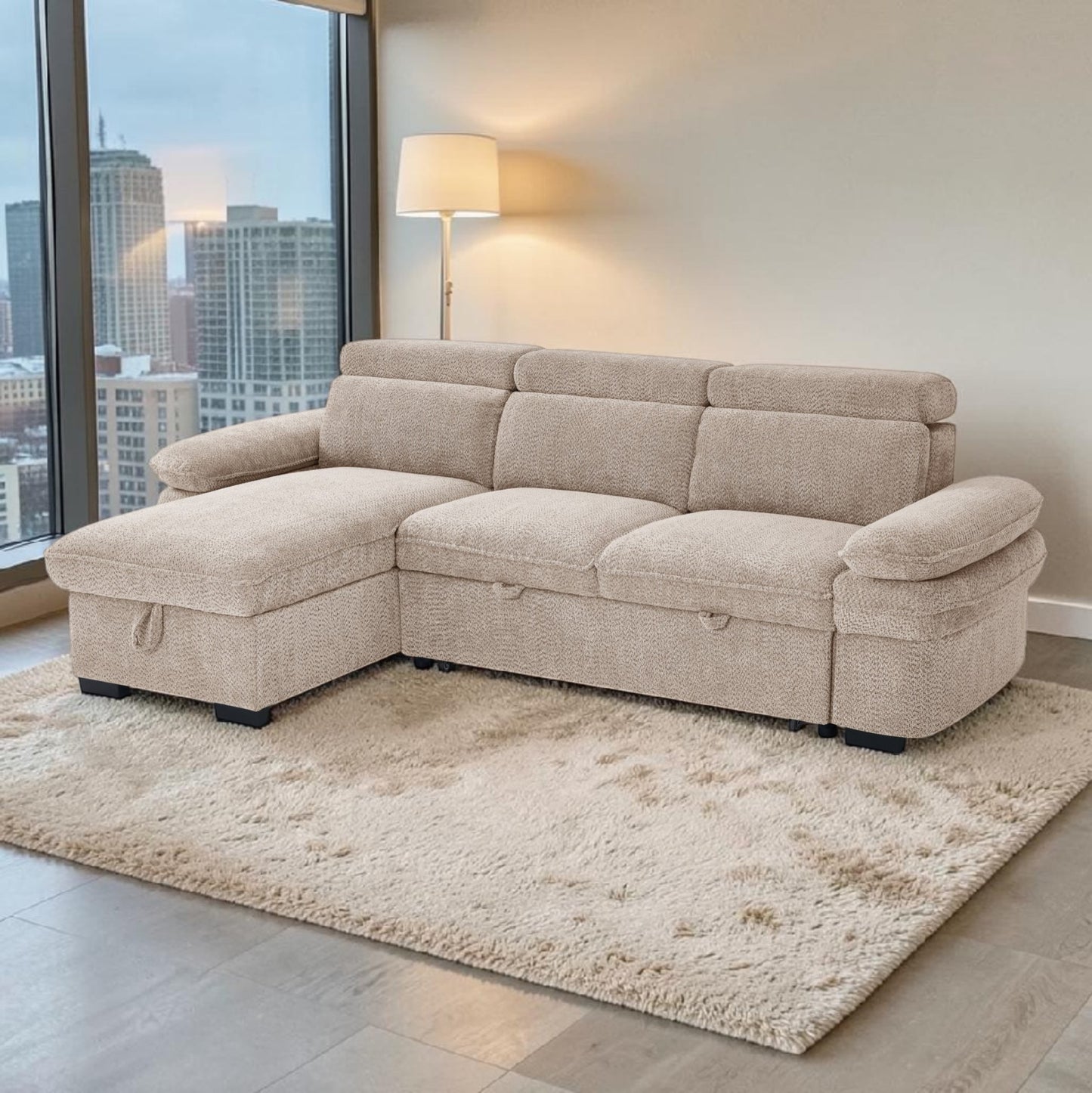 Hudley Universal L Shape Sofabed