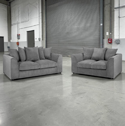 Jumbo Cord 3+2 Seater Sofa Set