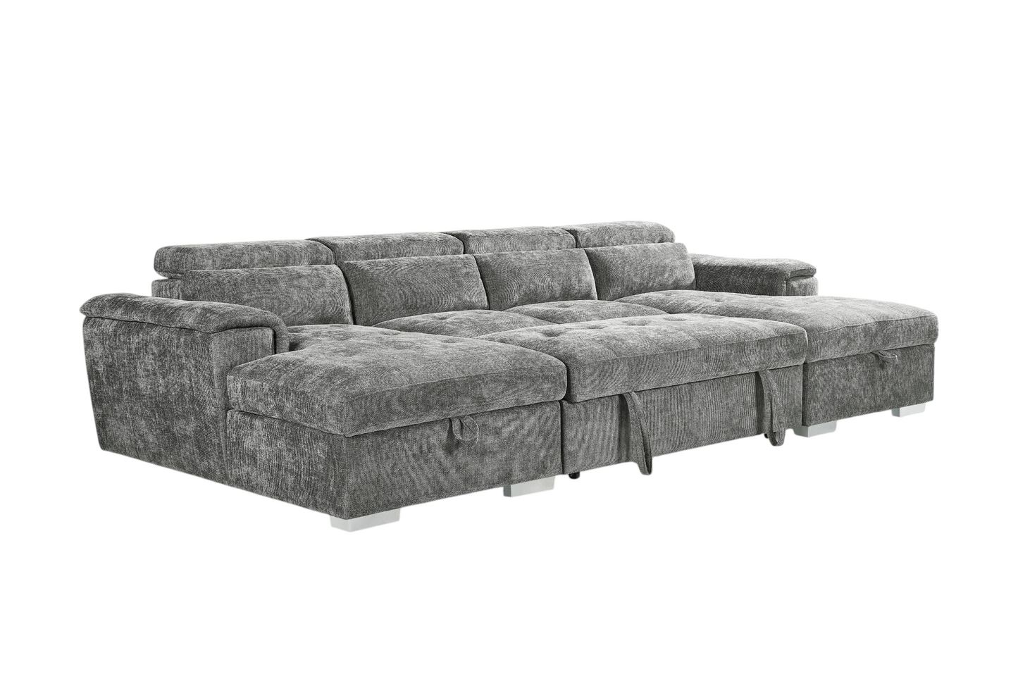 Aaliyah Large Grey U- Shape Sofabed