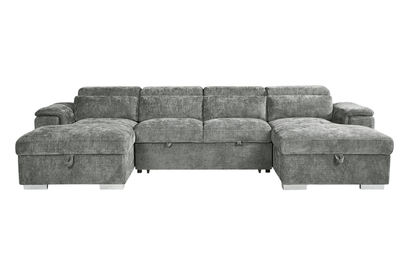 Aaliyah Large Grey U- Shape Sofabed